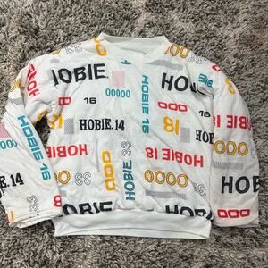 Vintage Hobie Spellout Graphic Allover Print Reversible Sweatshirt S Small